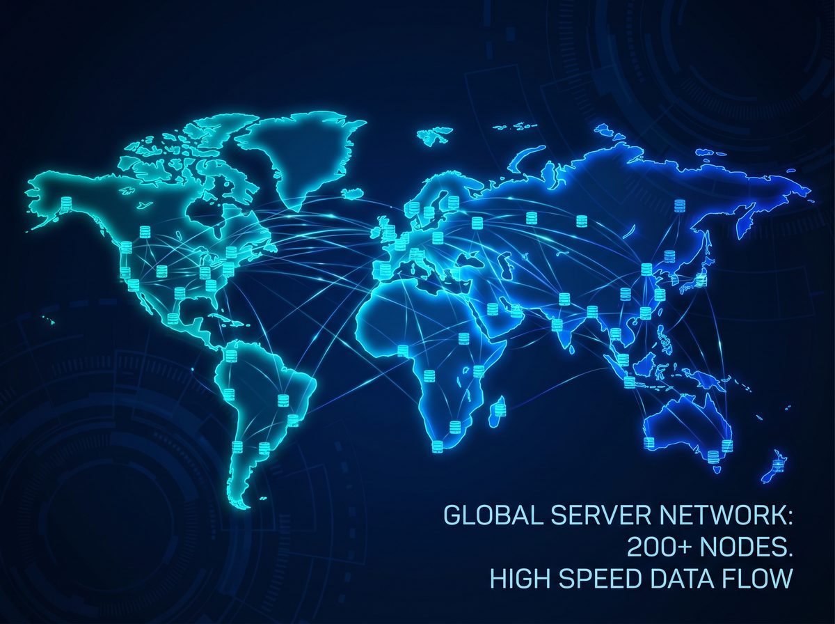 疼逊加速器全球服务器节点分布图